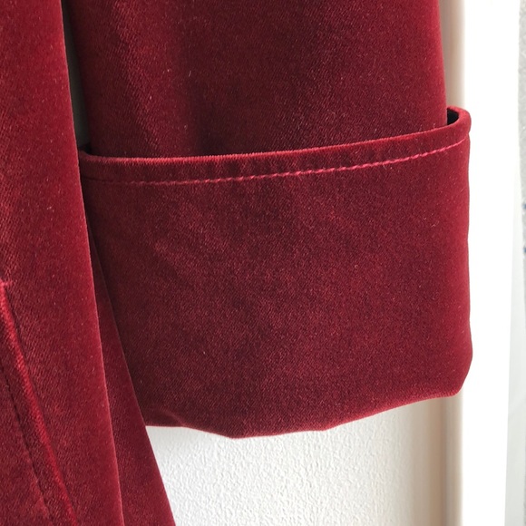 SAKS FIFTH AVENUE vintage 5/48 red velvet coat gorgeous glamorous size 4 - Picture 11 of 17
